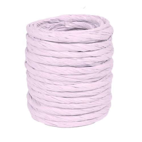 Bast-Papierband, 4 mm Papierschnur, bunt, gedrehtes Papierband, Geschenkband für selbstgemachte Blumenkörbe, Geschenkverpackungen, Party-Dekoration (Hellviolett 2) von ALLWSLucky