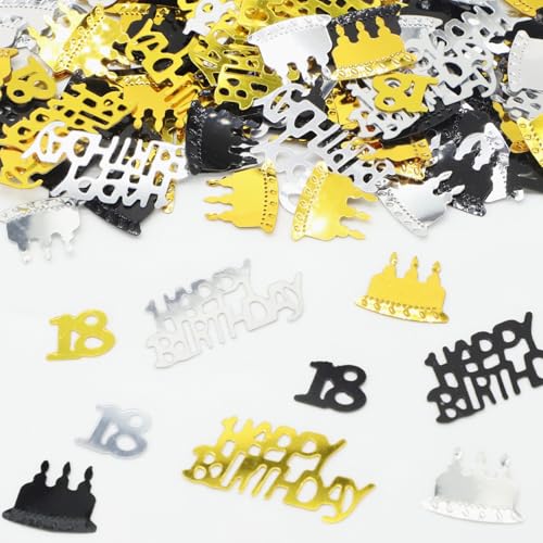 18 Geburtstag Konfetti, Schwarz Gold Silber Geburtstag Deko Konfetti Metallic Folie Pailletten Tisch Streusel für 18 Jahre Geburtstag Party Jubiläum Tisch Party Dekorationen Y4HJYSRZX 18 Geburtstag Konfetti, Schwarz Gold Silber Geburtstag Deko Konfetti Metallic Folie Pailletten Tisch Streusel für 18 Jahre Geburtstag Party Jubiläum Tisch Party Dekorationen Y4HJYSRZX von ALLY-MAGIC