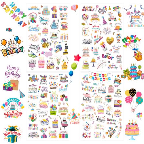 ALLY-MAGIC Sticker Geburtstag Set, Selbstklebende Aufkleber Geburtstag, Birthday Stickers für DIY Geburtstagskarten Geschenke Gästebuch Fotoalbum Scrapbook Party Deko E21-TMSRTZ4 ALLY-MAGIC Sticker Geburtstag Set, Selbstklebende Aufkleber Geburtstag, Birthday Stickers für DIY Geburtstagskarten Geschenke Gästebuch Fotoalbum Scrapbook Party Deko E21-TMSRTZ4 von ALLY-MAGIC