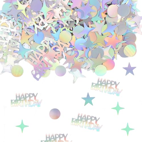 Happy Birthday Konfetti, irisierende Glitzer Stern Kreis Pailletten Geburtstag Konfetti für Party Dekor Glänzende Tischstreuung für DIY Handwerk Festliche Tischdekoration Y8XXLSSRZX Happy Birthday Konfetti, irisierende Glitzer Stern Kreis Pailletten Geburtstag Konfetti für Party Dekor Glänzende Tischstreuung für DIY Handwerk Festliche Tischdekoration Y8XXLSSRZX von ALLY-MAGIC