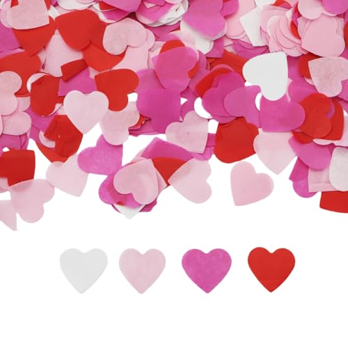 Y8LMFSXAXZX Konfetti-Papier, Herzform, Herzform, romantische Party für Valentinstag, Junggesellinnenabschied, Hochzeit, Verlobung, 3000 Stück von ALLY-MAGIC