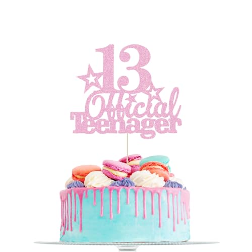 Y8SSSSRCP Tortenaufsatz "Happy 13th Birthday", 13 süße Themen-Aufsätze, Glitzer, offizielle Teenager-Dekorationen für Partyzubehör Y8SSSSRCP Tortenaufsatz "Happy 13th Birthday", 13 süße Themen-Aufsätze, Glitzer, offizielle Teenager-Dekorationen für Partyzubehör von ALLY-MAGIC