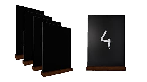 ALLboards doppelseitige A5 Kleine Tafeln 4 Stück Set mit Staffelei, Dekorativ Deko, Kreidetafel von ALLboards