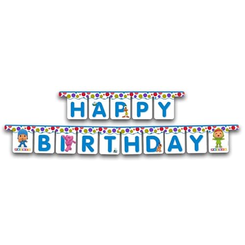 0788 Geburtstagsgirlande Pocoyo und Nina, Mehrfarbig, für Partys und Geburtstage 0788 Geburtstagsgirlande Pocoyo und Nina, Mehrfarbig, für Partys und Geburtstage von ALMACENESADAN