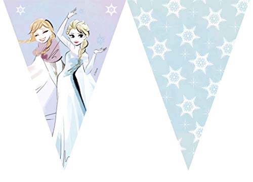 0885; Wimpelkette für Partys und Geburtstage von Disney Frozen; ideal zum Dekorieren von Partys; Maße ca. 2 m von ALMACENESADAN