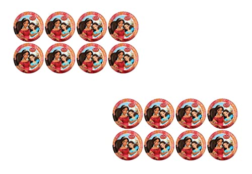 ALMACENESADAN, 4877 Disney Elena Party-Set von Avalor, bestehend aus 16 Papptellern 23 cm, ideal für Partys und Geburtstage. von ALMACENESADAN