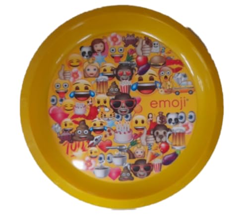 ALMACENESADAN, 5090 Wiederverwendbarer Teller, ideal für den Alltag oder für Ihre Partys, BPA-frei, Durchmesser 21,5 cm, Lizenz (Emoji) von ALMACENESADAN