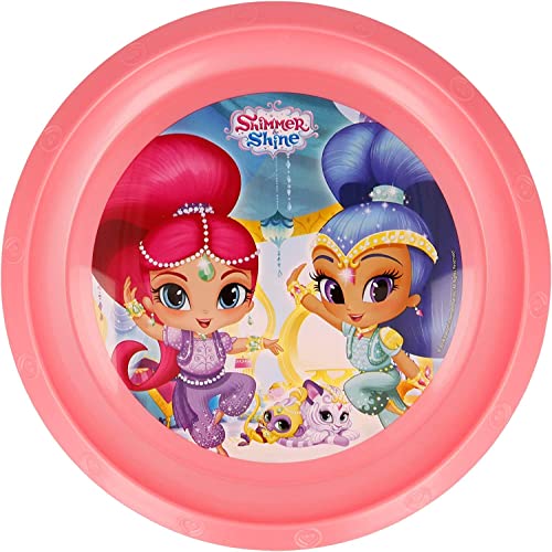 ALMACENESADAN, 5090 Wiederverwendbarer Teller, ideal für den Alltag oder für Ihre Partys, BPA-frei, Durchmesser 21,5 cm, Lizenzprodukt (Shimmer and Shine) von ALMACENESADAN