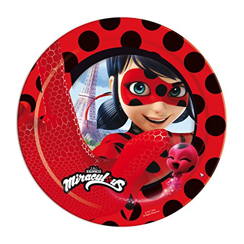 ALMACENESADAN, 5121 Geburtstagsparty, Packung mit 8 Papptellern, 23 cm, Lizenz (Lady 18) von ALMACENESADAN