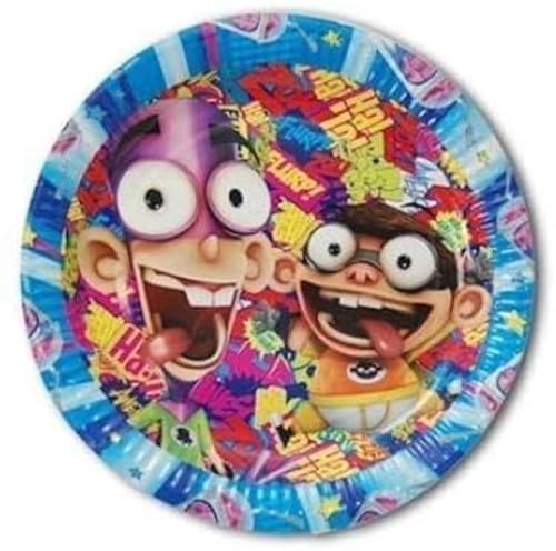 ALMACENESADAN, 5121 Geburtstagsparty, Packung mit 8 Papptellern, 23 cm, Lizenzprodukt (Famboy23) von ALMACENESADAN