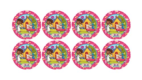 ALMACENESADAN, 5136 Geburtstagsparty, Packung mit 8 Papptellern, 23 cm, Lizenzprodukt (Doktorin Spielzeug) von ALMACENESADAN