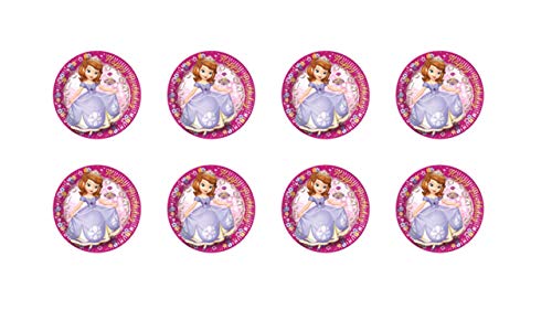 ALMACENESADAN, 5148 Geburtstagsparty, Packung mit 8 Papptellern, 23 cm, Lizenzprodukt (Prinzessin Sofia) von ALMACENESADAN