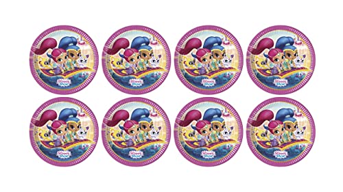 ALMACENESADAN 2406; Packung mit 8 Tellern von Shimer and Shine, aus Pappe, Durchmesser 23 cm, ideal für Partys und Geburtstage ALMACENESADAN 2406; Packung mit 8 Tellern von Shimer and Shine, aus Pappe, Durchmesser 23 cm, ideal für Partys und Geburtstage von ALMACENESADAN