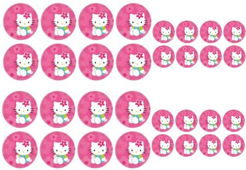 ALMACENESADAN 2490; Packung Hello Kitty, bestehend aus 16 Tellern 23 cm und 16 Papierservietten, ideal für Partys und Geburtstage von ALMACENESADAN