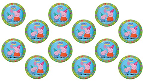 ALMACENESADAN 8435510347925 4792 Peppa Pig-Party-Set, bestehend aus 12 Papptellern 23 cm, ideal für Partys und Geburtstage von ALMACENESADAN