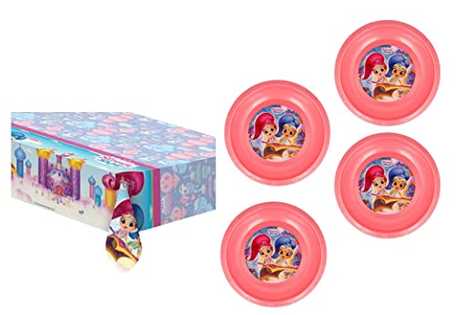ALMACENESADAN 8435510348984, 4898, Shimmer and Shine Party-Set, bestehend aus Tischdecke Superpiloten 120 x 180 cm, 4 wiederverwendbare Schüsseln, ideal für Partys und Geburtstage ALMACENESADAN 8435510348984, 4898, Shimmer and Shine Party-Set, bestehend aus Tischdecke Superpiloten 120 x 180 cm, 4 wiederverwendbare Schüsseln, ideal für Partys und Geburtstage von ALMACENESADAN