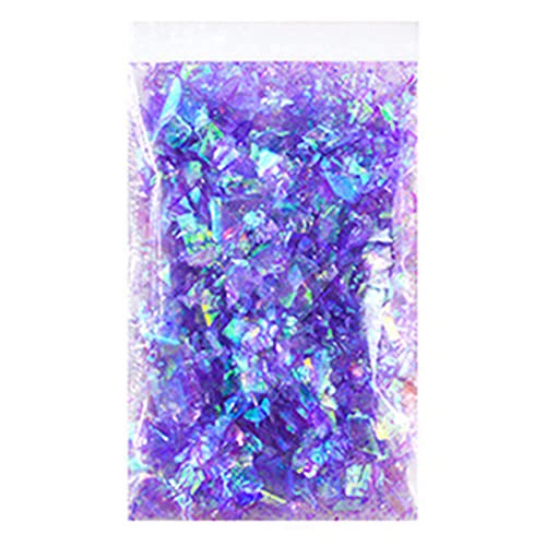 ALMAK Schillernde Glitzerflocken, Fluoreszierendes Glaspapier Glitzerflocken Nagel Pailletten Glitzer für Harz Gießharz Glitters Sparkle Resin Zubehör von ALMAK