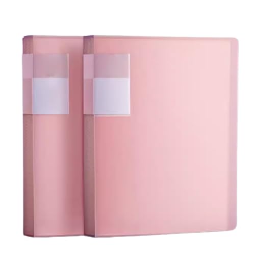 2 Stück Sichtbuchordner, rosa, mit 20/30/40/60/80/100 Taschen, Dokumentenpräsentations-Projektordner/20 Seiten 2 Stück Sichtbuchordner, rosa, mit 20/30/40/60/80/100 Taschen, Dokumentenpräsentations-Projektordner/20 Seiten von ALMLNLL