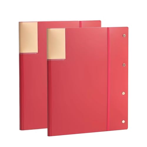 2er-Pack A3-Ordner, 20-Taschen-Kunstportfolio-Präsentationsbuchbinder, Portfolio-Ordner-Buchanzeige/Rot(Red) von ALMLNLL