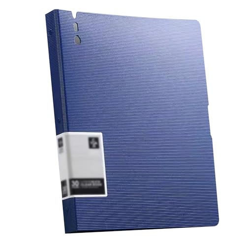 A4 Sichtmappen Taschen Sichtbuch Präsentationsmappe Dokumentenablage Einzelmappe Projektmappe 80 Seiten/Rot(Blue) von ALMLNLL
