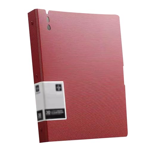 A4 Sichtmappen Taschen Sichtbuch Präsentationsmappe Dokumentenablage Einzelmappe Projektmappe 80 Seiten/Rot(Red) von ALMLNLL