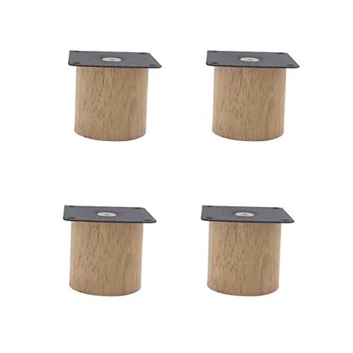 ALMLNLL 4 Möbelbeine aus Holz, solide runde Sofabeine aus Holz, Ersatzmöbelbeine, Schrankbeine mit Schrauben, rutschfeste Polster for Sofa, Tisch, Stuhl, Teeschrank von ALMLNLL