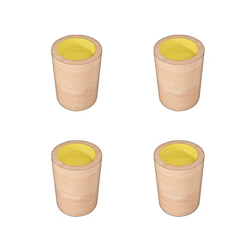 ALMLNLL 4er-Pack Massivholz-Möbelbeine, Möbelerhöhung, runde Betterhöhung, Holzmöbelbeine, um Sofa, Schreibtisch, Tisch und Stühlen mehr Höhe zu verleihen von ALMLNLL
