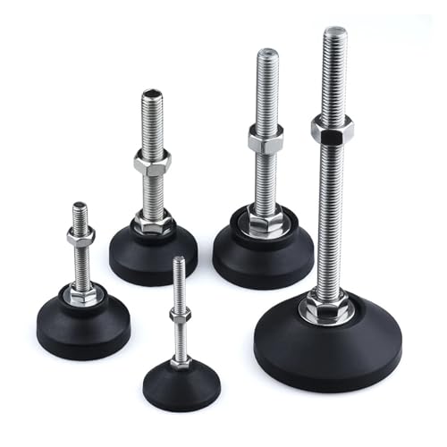 ALMLNLL Möbelbein, 1 Stück, verstellbares Drehbein, Durchmesser 50 mm, Gewindetyp, verstellbare Nivellierfüße, drehbare Basisbeine M8/M10/M12(D50xM10x100mm) von ALMLNLL