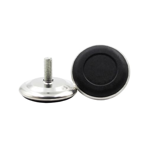 ALMLNLL Möbelbein, 4 Stück Stahl-Möbelbeine, rutschfeste Basis, Tisch, Schrank, Beinpolster, verstellbare Füße, Nivellierer, M6, M8, M10-Schraube(M801) von ALMLNLL