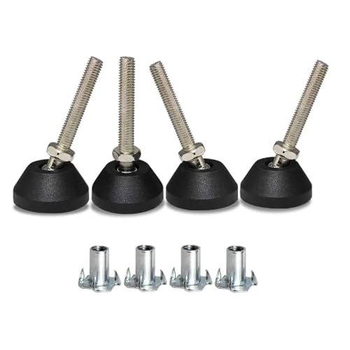ALMLNLL Möbelbein, 40 x M8 x 50 mm, verstellbare Nivellierfüße mit Schrauben, DIY-Möbelbein, 4er-Set von ALMLNLL