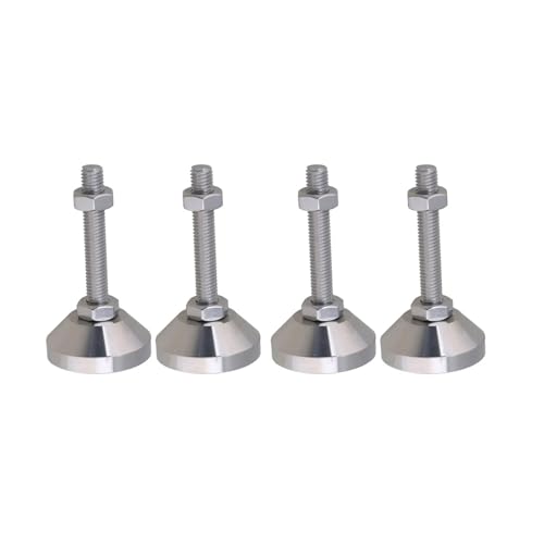 ALMLNLL Möbelbeine, 4 Stück, 304 Edelstahl, verstellbare Füße, Gewindedurchmesser M8 x 50 mm, Feste Maschinenmöbelfüße, Polster for Schrank-Metallbeine, 2,95 x 1,57 Zoll von ALMLNLL