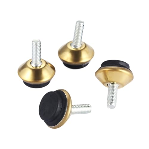 ALMLNLL Möbelbeine, 4 Stück, Möbelnivellierer, verstellbare Möbelbeine, Tisch-Nivellierfüße, Polster for Tische, Stühle, Schränke, M6-Gewinde(Gold) von ALMLNLL