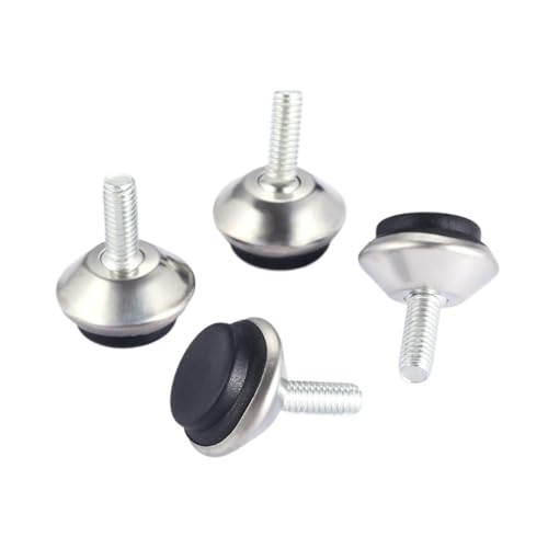 ALMLNLL Möbelbeine, 4 Stück, Möbelnivellierer, verstellbare Möbelbeine, Tisch-Nivellierfüße, Polster for Tische, Stühle, Schränke, M6-Gewinde(Silver) von ALMLNLL