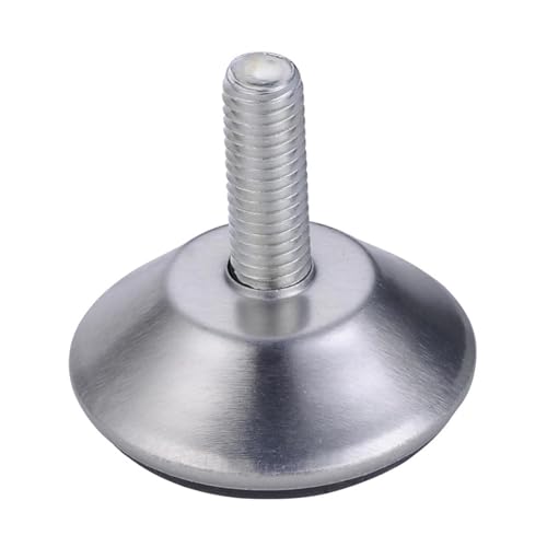 ALMLNLL Möbelbeine, 4 Stück, Stahl-Möbelbeine, rutschfeste Basis, Tisch, Schrank, Beinpolster, verstellbare Füße, Nivellierer, M8-M10-Schraube, 13–27 mm(10mmx27mm) von ALMLNLL