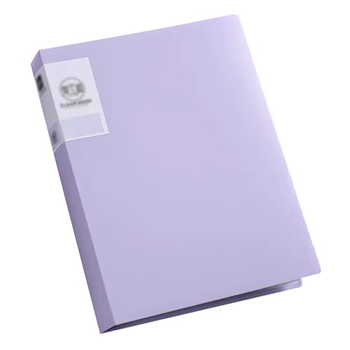 Präsentationsmappen A4 mit Taschen, Präsentationsbuch, Projektmappe, Dokumentenaufbewahrung, 60 Seiten/Blau(Purple) von ALMLNLL