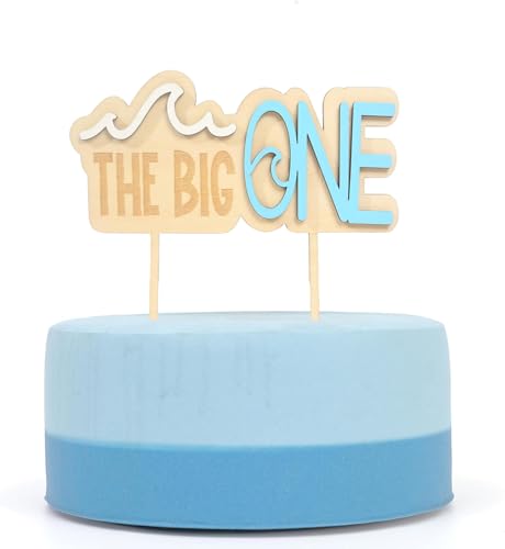 The Big One Cake Topper, First Wooden Cake Topper for Smash Cake Wave Theme First/1st Birthday Party Decoration Photo Props Surf Boy Party Decor The Big One Cake Topper, First Wooden Cake Topper for Smash Cake Wave Theme First/1st Birthday Party Decoration Photo Props Surf Boy Party Decor von ALNGFUIK