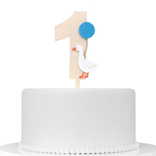 Tortenaufsatz "Goose One" – ein Schild zum 1. Geburtstag, Kuchendekorationszubehör, geeignet für Babypartys, Baby-Geschlechtsoffenbarung, Partyzubehör für ein Jahr, Blau Tortenaufsatz "Goose One" – ein Schild zum 1. Geburtstag, Kuchendekorationszubehör, geeignet für Babypartys, Baby-Geschlechtsoffenbarung, Partyzubehör für ein Jahr, Blau von ALNGFUIK
