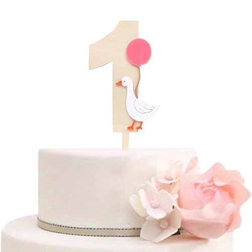 Tortenaufsatz "Goose One" – ein Schild zum 1. Geburtstag, Kuchendekorationszubehör, geeignet für Babypartys, Baby-Geschlechtsoffenbarung, Partyzubehör für ein Jahr, Rosa Tortenaufsatz "Goose One" – ein Schild zum 1. Geburtstag, Kuchendekorationszubehör, geeignet für Babypartys, Baby-Geschlechtsoffenbarung, Partyzubehör für ein Jahr, Rosa von ALNGFUIK