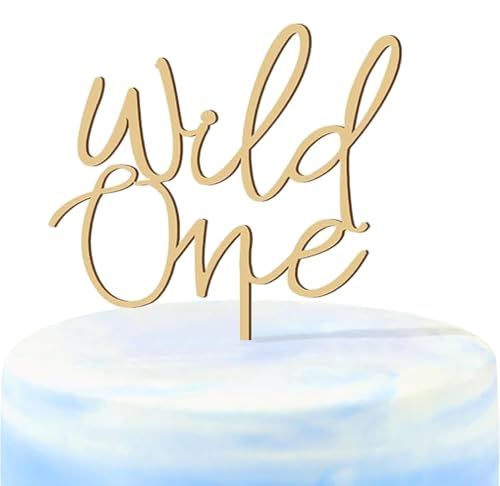 Wild One Tortenaufsatz – Kuchendekoration zum 1. Geburtstag, aus Holz, Cupcake-Kuchenspieße für die erste Babyparty, Foto-Requisiten Wild One Tortenaufsatz – Kuchendekoration zum 1. Geburtstag, aus Holz, Cupcake-Kuchenspieße für die erste Babyparty, Foto-Requisiten von ALNGFUIK