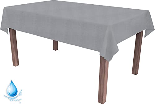 ALOHA Tischdecke Tischtuch Tischtücher Tischwäsche Tischdekoration Tafeltuch Farbe und Größe wählbar (Wasserdicht Grau/quadratisch / 120cm x 120cm) von ALOHA