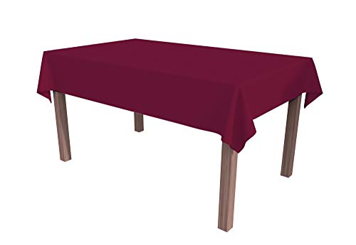 ALOHA Tischdecke Tischtuch Tischtücher Tischwäsche Tischdekoration Tafeltuch Farbe und Größe wählbar (Weinrot/rechteckig / 120cm x 160cm) von ALOHA