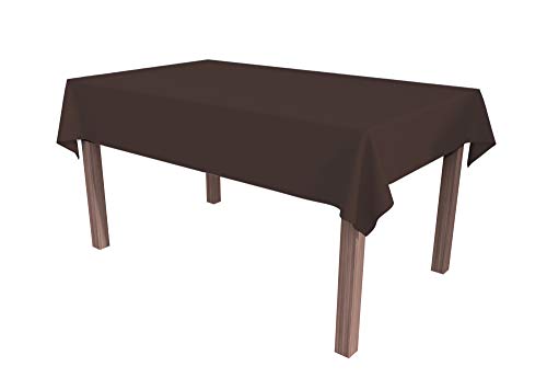 ALOHA Tischdecke Tischtuch Tischtücher Tischwäsche Tischdekoration Tafeltuch Farbe und Größe wählbar (Braun/quadratisch / 120cm x 120cm) von ALOHA