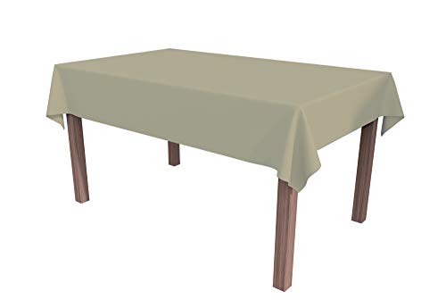 ALOHA Tischdecke Tischtuch Tischtücher Tischwäsche Tischdekoration Tafeltuch Farbe und Größe wählbar (Indian Khaki/rechteckig / 140cm x 220cm) von ALOHA