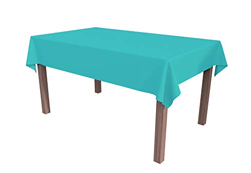 ALOHA Tischdecke Tischtuch Tischtücher Tischwäsche Tischdekoration Tafeltuch Farbe und Größe wählbar (Turquoise Blue/quadratisch / 110cm x 110cm) von ALOHA