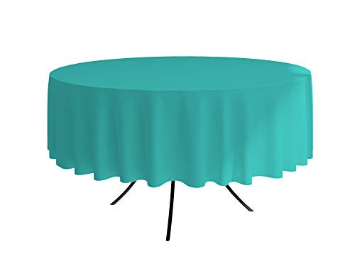 ALOHA Tischdecke Tischtuch Tischtücher Tischwäsche Tischdekoration Tafeltuch Farbe und Größe wählbar (Turquoise Blue/runden/Ø 100cm) von ALOHA