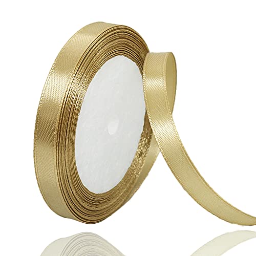 Geschenkband Champagner Gold 10mm Breit, 23 Meters Satinband Geschenkbänder Stoff Schleifenband Dekoband zum Geschenkverpackung, Bastelarbeiten, Geburtstag und Hochzeitsdekoration Geschenkband Champagner Gold 10mm Breit, 23 Meters Satinband Geschenkbänder Stoff Schleifenband Dekoband zum Geschenkverpackung, Bastelarbeiten, Geburtstag und Hochzeitsdekoration von ALOHOVME