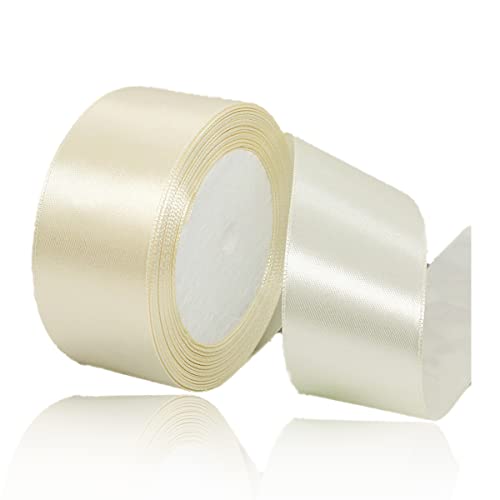 Geschenkband Creme 40mm Breit, 23 Meters Satinband Beige Geschenkbänder Stoff Schleifenband Dekoband zum Geschenkverpackung, Bastelarbeiten, Geburtstag und Hochzeitsdekoration Geschenkband Creme 40mm Breit, 23 Meters Satinband Beige Geschenkbänder Stoff Schleifenband Dekoband zum Geschenkverpackung, Bastelarbeiten, Geburtstag und Hochzeitsdekoration von ALOHOVME
