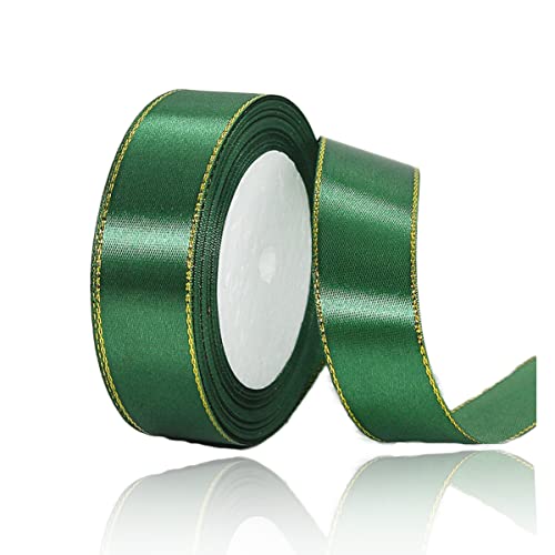Geschenkband Dunkelgrün 20mm Breit, 23 Meters Goldränder Satinband Dunkelgrün Geschenkbänder Stoff Schleifenband Dekoband zum Geschenkverpackung, Bastelarbeiten, Geburtstag und Hochzeitsdekoration Geschenkband Dunkelgrün 20mm Breit, 23 Meters Goldränder Satinband Dunkelgrün Geschenkbänder Stoff Schleifenband Dekoband zum Geschenkverpackung, Bastelarbeiten, Geburtstag und Hochzeitsdekoration von ALOHOVME