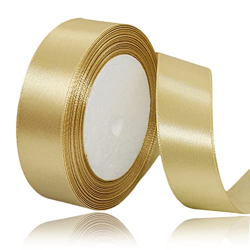 Geschenkband Goldenes Gold 25mm Breit, 23 Meters Satinband Gold Geschenkbänder Stoff Schleifenband Dekoband zum Geschenkverpackung, Bastelarbeiten, Geburtstag und Hochzeitsdekoration Geschenkband Goldenes Gold 25mm Breit, 23 Meters Satinband Gold Geschenkbänder Stoff Schleifenband Dekoband zum Geschenkverpackung, Bastelarbeiten, Geburtstag und Hochzeitsdekoration von ALOHOVME