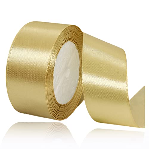 Geschenkband Gold 40mm Breit, 23 Meters Satinband Gold Geschenkbänder Stoff Schleifenband Dekoband zum Geschenkverpackung, Bastelarbeiten, Geburtstag und Hochzeitsdekoration Geschenkband Gold 40mm Breit, 23 Meters Satinband Gold Geschenkbänder Stoff Schleifenband Dekoband zum Geschenkverpackung, Bastelarbeiten, Geburtstag und Hochzeitsdekoration von ALOHOVME
